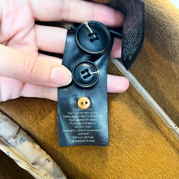 GESTUZ WolinaGZ Wool Blend Brown Felt Asymmetric Designer Trench Coat XS/S NWT - Picture 15 of 15